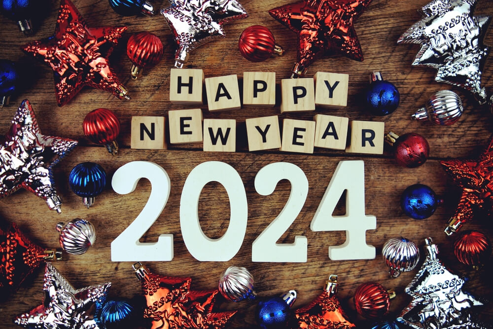 happy new year 2024 hd background