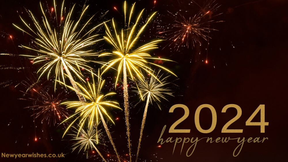 happy new year 2024 wishes wallpaper