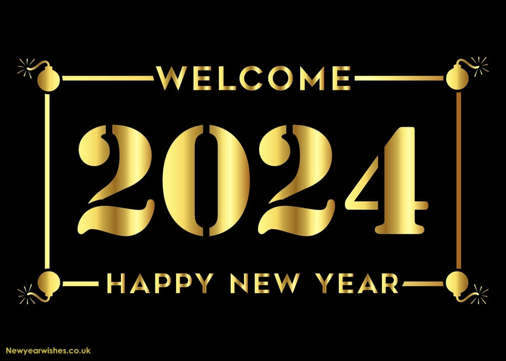 happy new year hd wallpaper 2024